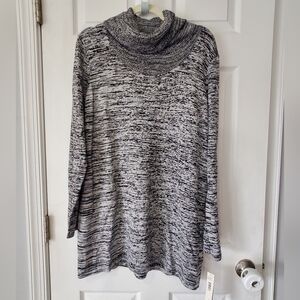 DKNYC  Cowl Neck Heather Gray Sweater Size 2X Nwt